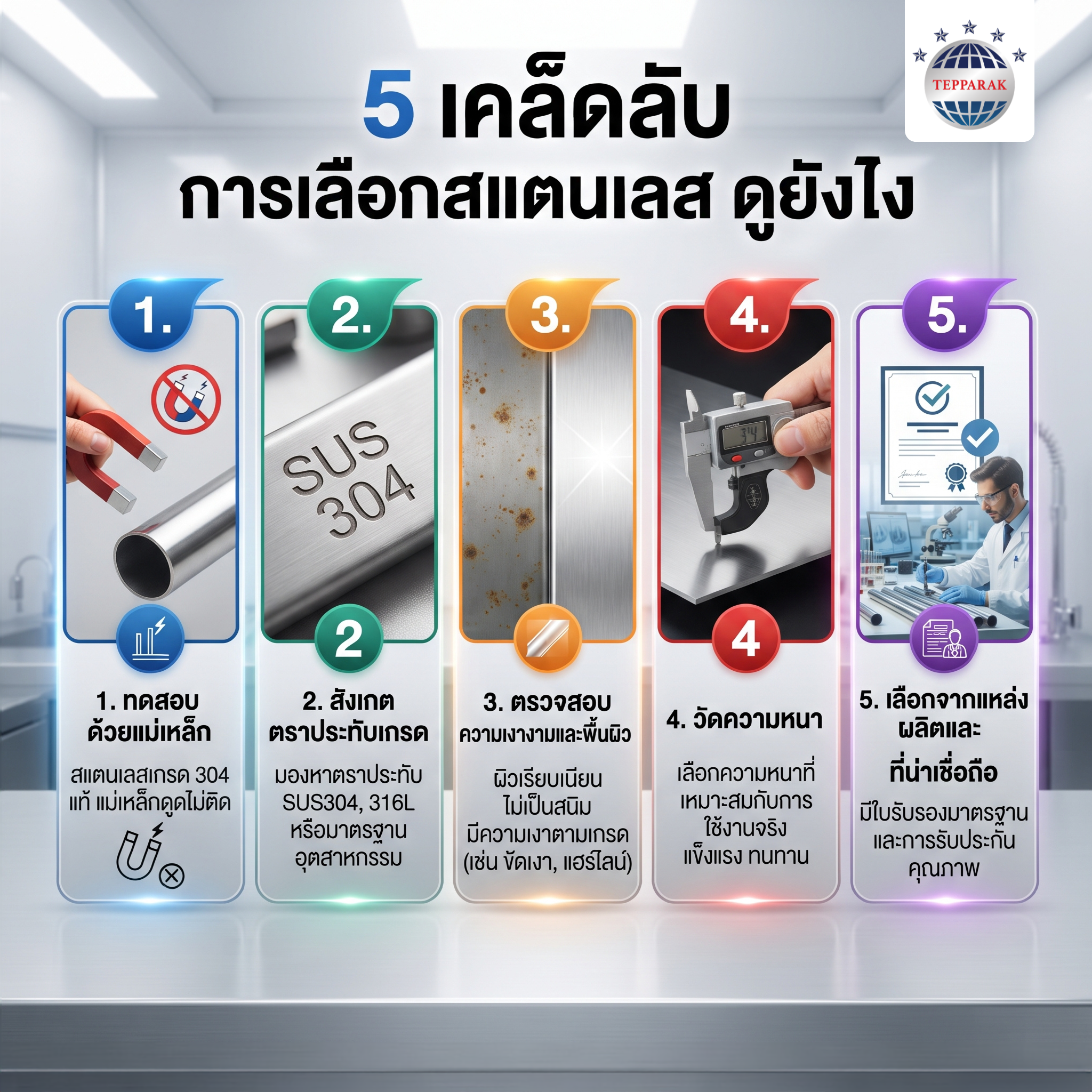 5 เคล็ดลับการเลือกสแตนเลส ดูยังไง