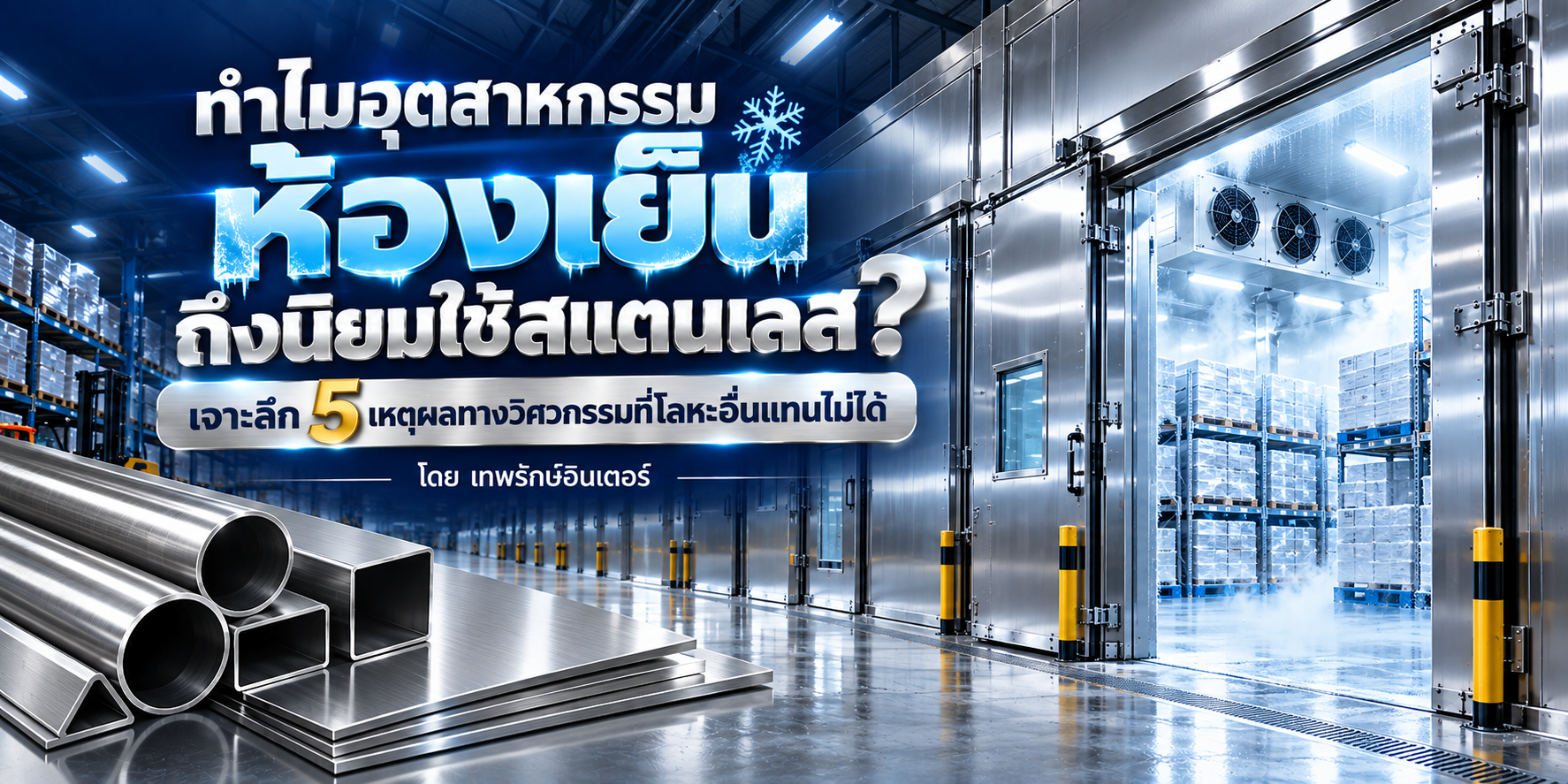 ทำไมอุตสาหกรรมห้องเย็นถึงนิยมใช้สแตนเลส? เจาะลึก 5 เหตุผลทางวิศวกรรมที่โลหะอื่นแทนไม่ได้ โดย เทพรักษ์อินเตอร์